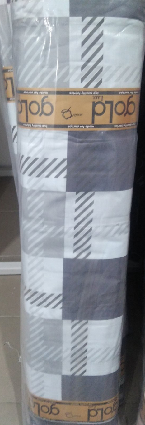 Ткань для постельного белья Бязь "Gold" Lux GL3605-grey