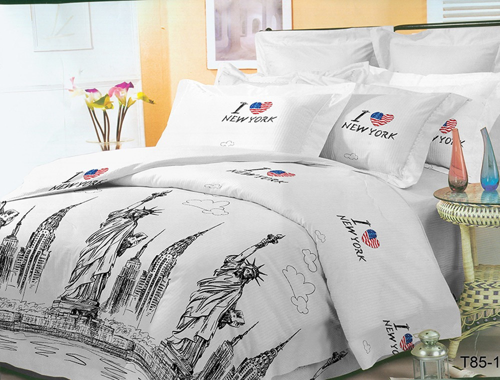 Полуторний набір постільної білизни 150*220 із полікотону №20145 Черешенька™