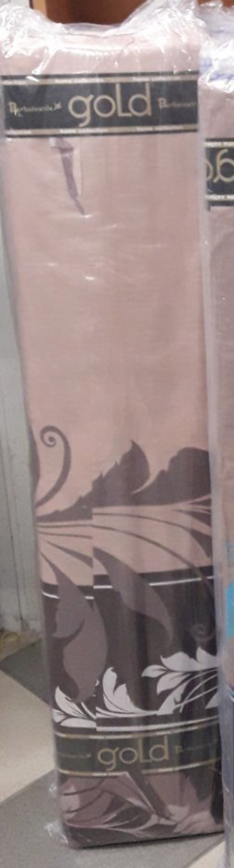 Ткань для постельного белья Бязь "Gold" "Цветочные вензельные узоры (коричневая)" GLL3067brown