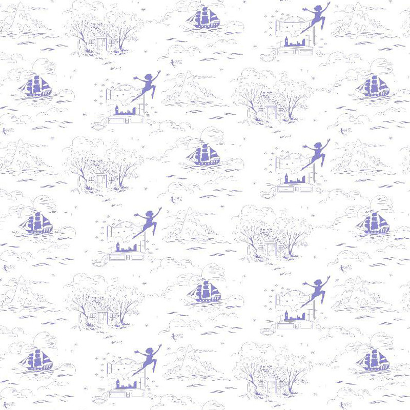 Ткань для постельного белья Фланель (байка) детcкая FLB1062violet