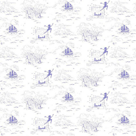 Ткань для постельного белья Фланель (байка) детcкая FLB1062violet