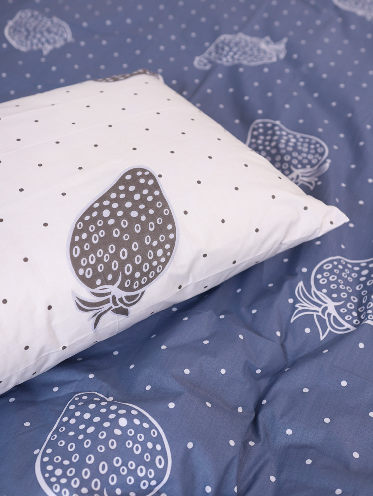 Полуторний набір постільної білизни 150*220 із Бязі "Gold" №154620AB Черешенка™