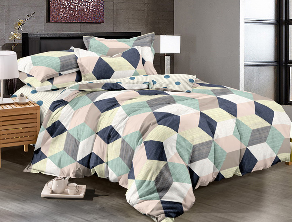 Євро-максі набір постільної білизни 200*220 із Бязі "Gold" №154083AB Черешенка™