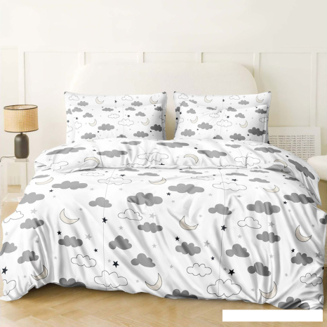 Ткань для постельного белья Бязь "Gold" Lux детская GLB5417white