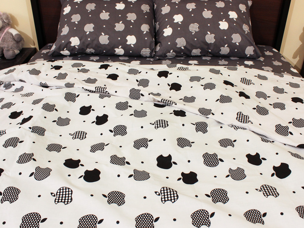 Полуторний набір постільної білизни 150*220 із Бязі "Gold" №157440AB Черешенка™