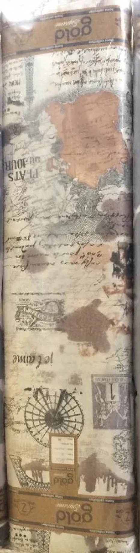 Тканина для постільної білизни Бязь "Gold" Lux "Архітектура Парижа"  GL157