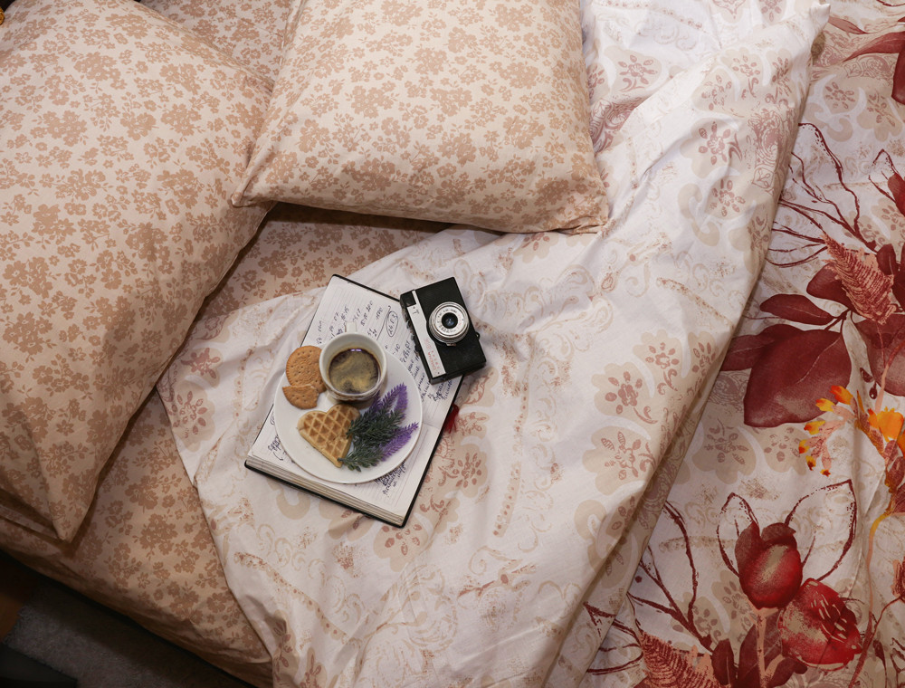 Полуторний набір постільної білизни 150*220 із Бязі "Gold" №154309AB Черешенка™