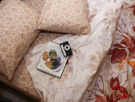 Полуторний набір постільної білизни 150*220 із Бязі "Gold" №154309AB Черешенка™