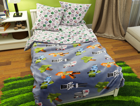 Ткань для постельного белья Бязь "Gold" Lux детская "Вечная сказка" GLB237 (A+B) - (50м+50м)