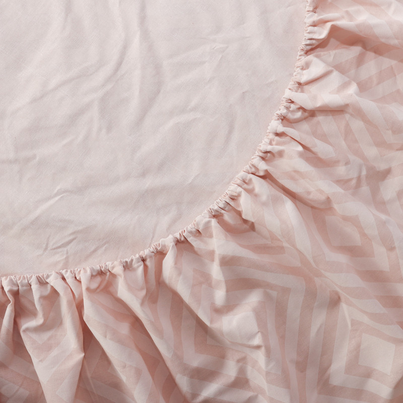 Простирадло на резинці (160*200*25) ромб персиковий №124