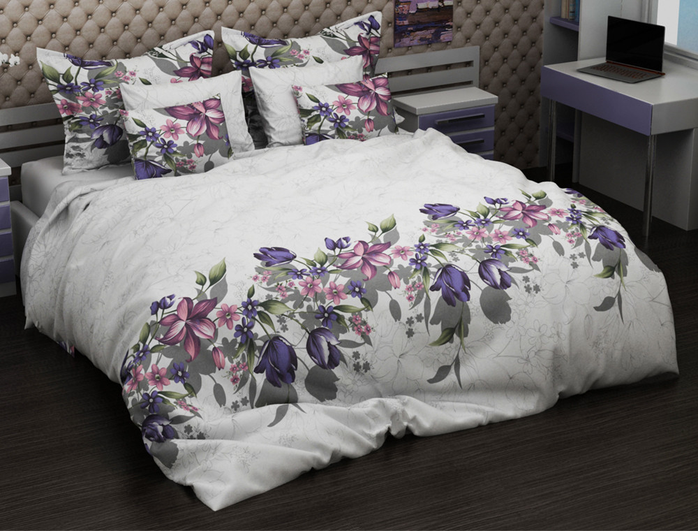 Семейный набор хлопкового постельного белья из Бязи "Gold" №152088 Черешенка™