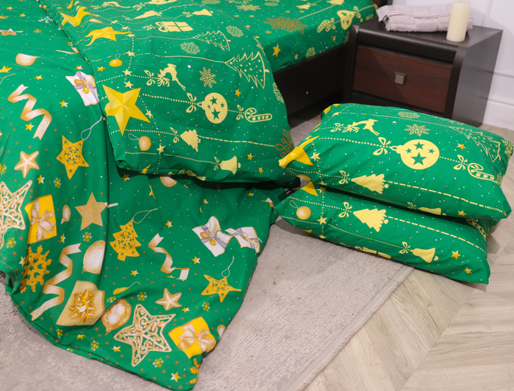 Сімейний набір постільної білизни із Бязі "Gold" №151806 Черешенька™