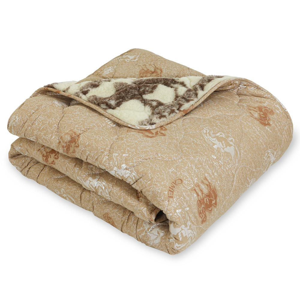 Полуторна ковдра-плед верблюжа вовна №42001