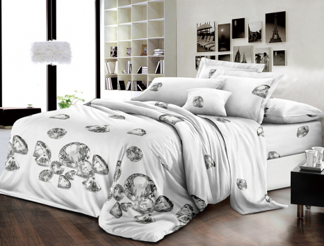 Семейный набор хлопкового постельного белья из Ранфорса №18077 Черешенка™