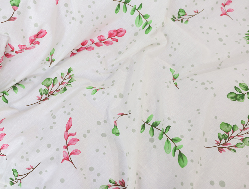 Семейный набор хлопкового постельного белья из Бязи "Gold" №15428AB Черешенка™