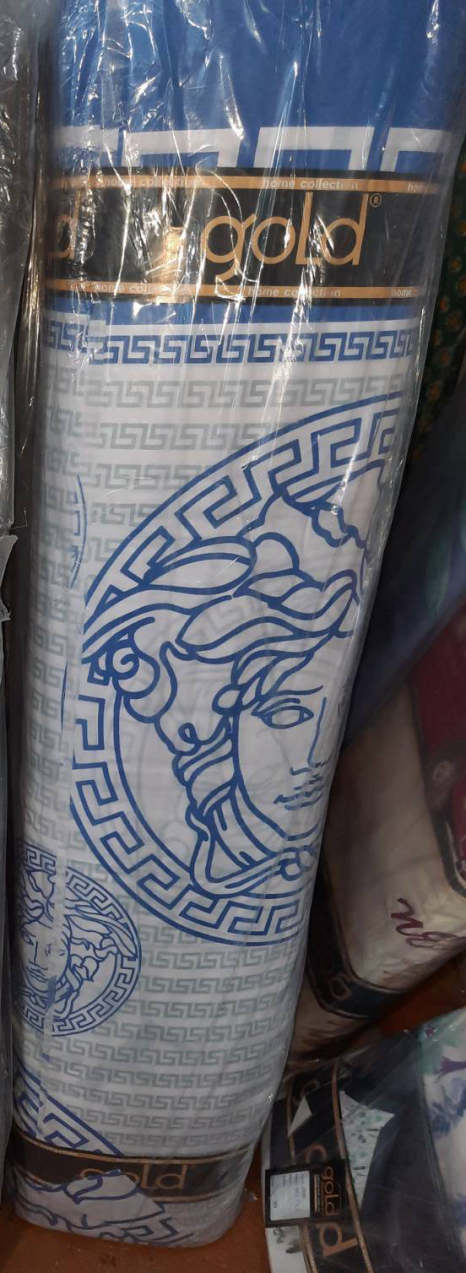 Ткань для постельного белья Бязь "Gold" Lux GL3694blue