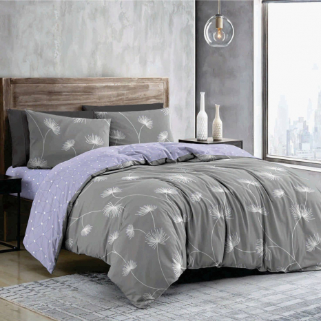 Тканина для постільної білизни Бязь "Gold" Lux GL3353lilac (A+B) - (50м+50м)