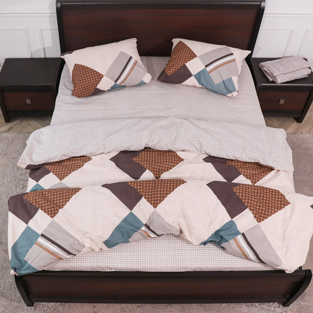 Полуторний набір постільної білизни 150*220 із Бязі "Gold" №150250АВ Черешенька™