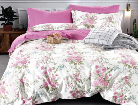 Євро-максі набір постільної білизни 200*220 із Бязі "Gold" №15785AB Черешенка™