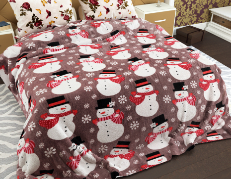 Полуторный флисовый плед №33970