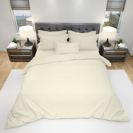 Ткань для постельного белья Бязь "Gold" Lux однотонная GLmilkG (50м)