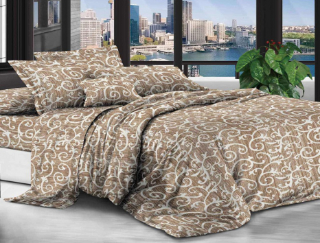 Сімейний набір постільної білизни 240*220 із полікотону №204547 Черешенька™