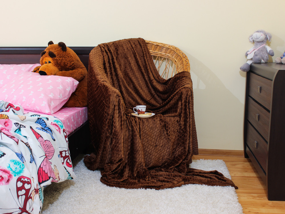 Євро-максі покривало-плед "принт Сіточка" (230*200) - 22209