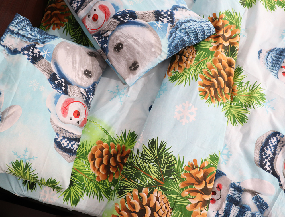 Полуторний набір постільної білизни 150*220 із Бязі "Gold" №157565 Черешенка™