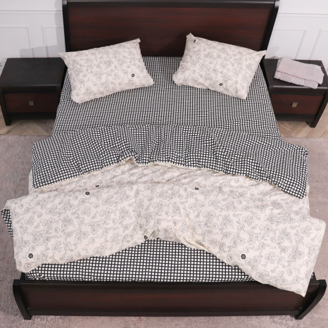 Семейный набор хлопкового постельного белья из Бязи "Gold" №153114АВ Черешенка™