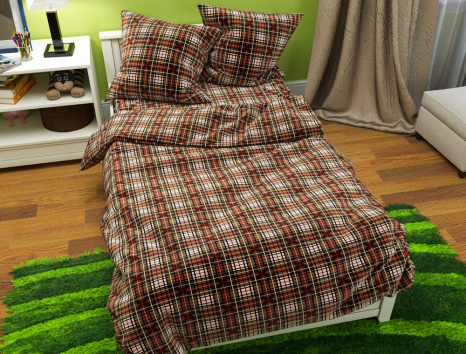 Тканина для постільної білизни Бязь "Gold" Lux GL3714red