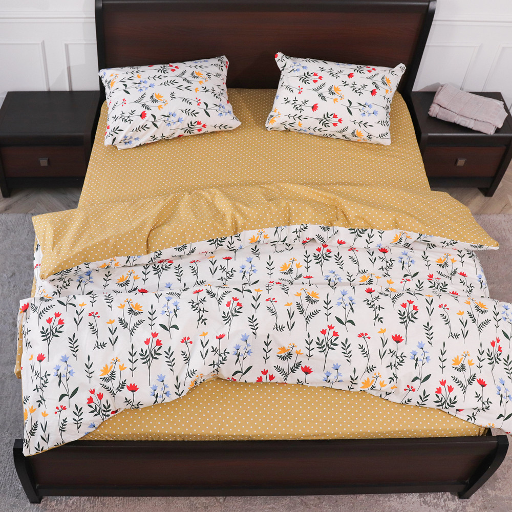 Двуспальный набор постельного белья 180*220 из Бязи "Gold" №151502AB Черешенка™