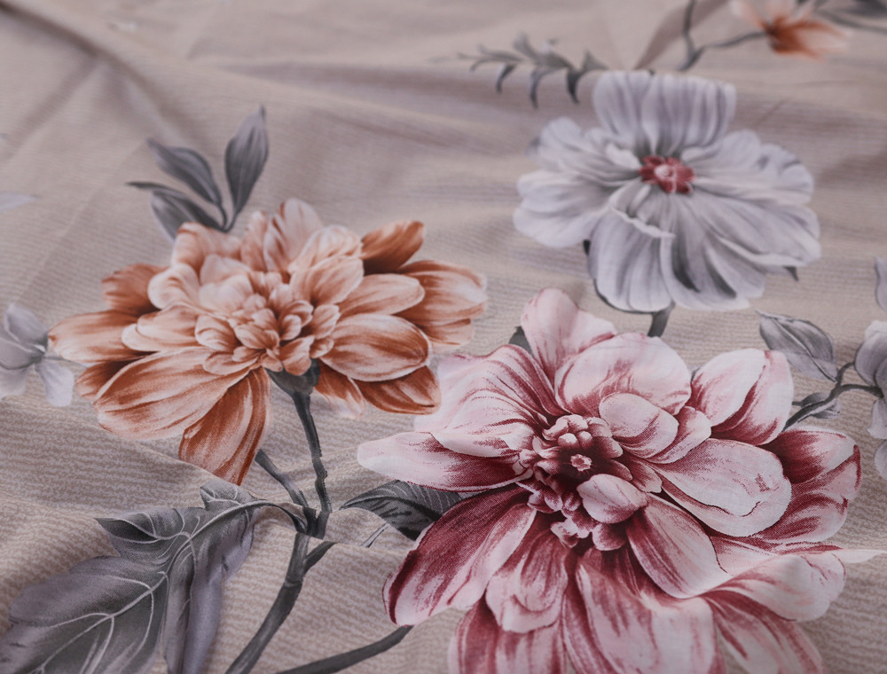 Полуторный набор постельного белья 150*220 из Сатина №015AB Черешенка™