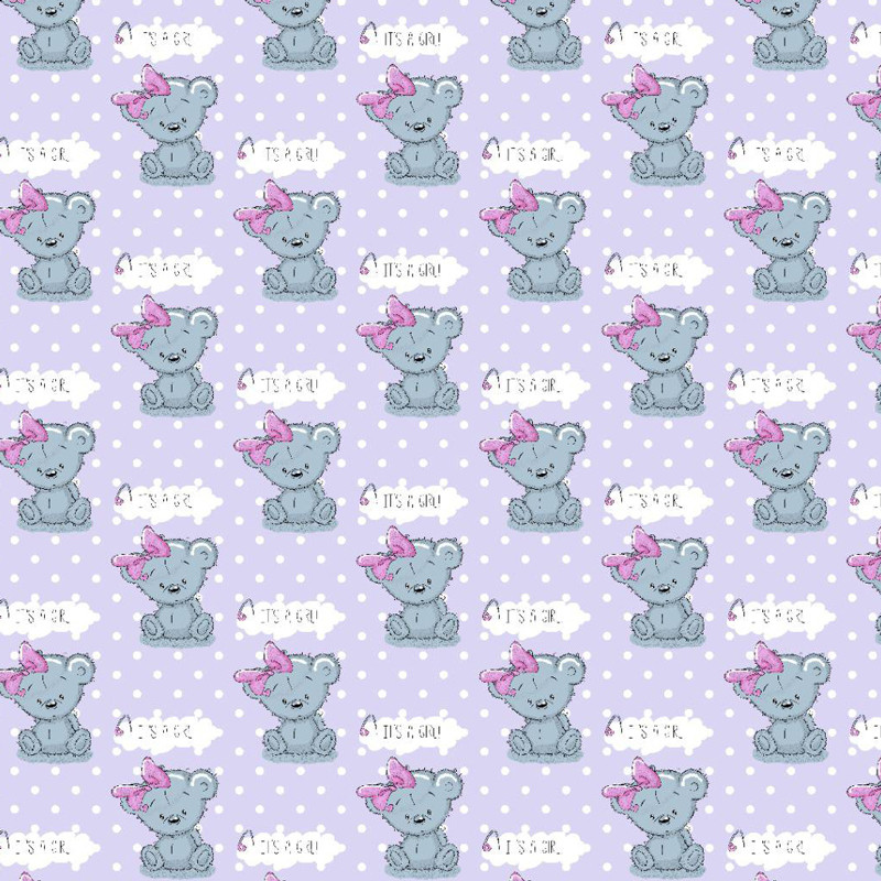 Тканина для постільної білизни Фланель (байка) дитяча FLB1058violet