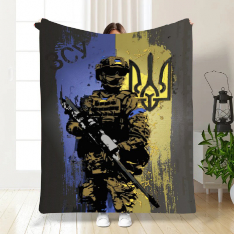 Плед с 3D-принтом 135*160 "Несокрушимый воин" №20222313