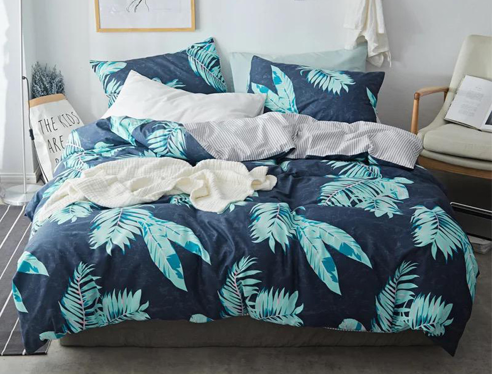 Полуторний набір постільної білизни 150*220 із Бязі "Gold" №150966AB Черешенка™