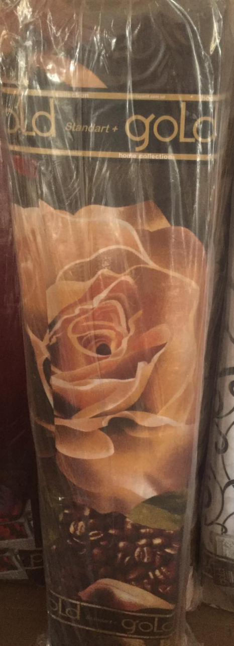 Ткань для постельного белья Бязь "Gold" Lux "Кофейная роза" GL3959