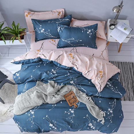 Полуторний набір постільної білизни 150*220 із Бязі "Gold" №157042AB Черешенка™