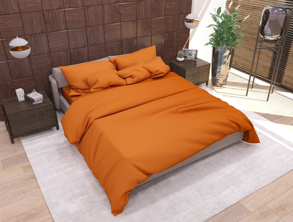 Тканина для постільної білизни Бязь "Gold" Lux однотонна GL1019fox (50м)