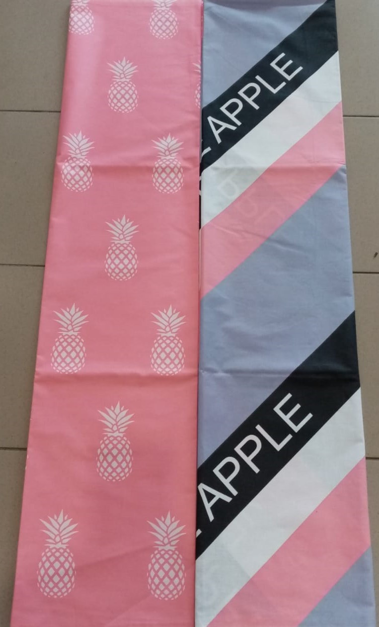 Тканина для постільної білизни Бязь "Gold" Lux "Ананас (рожевий)" GL1562 (A+B) - (50м+50м)