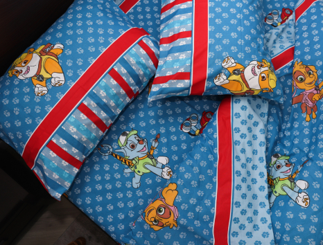 Полуторний набір постільної білизни 150*220 із Бязі "Gold" №165607 Черешенка™