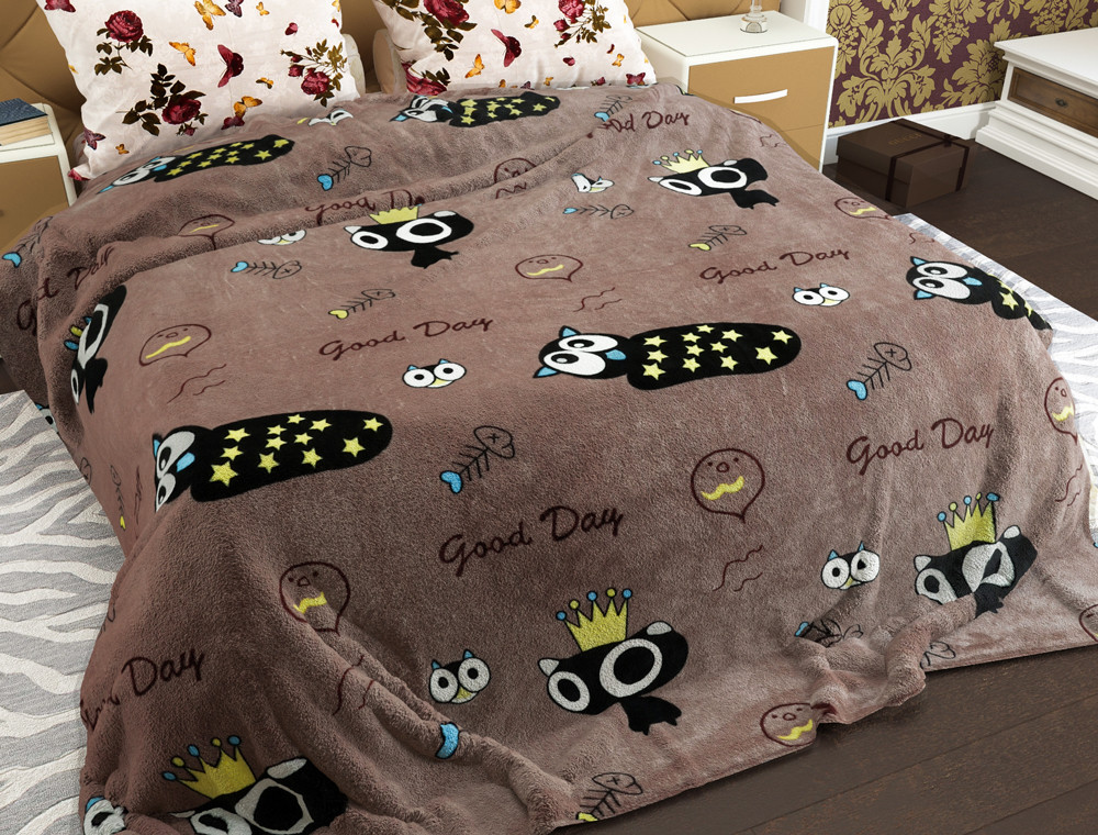 Полуторный флисовый плед №33808