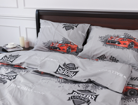 Полуторний набір постільної білизни 150*220 із Бязі "Gold" №614528 Черешенка™