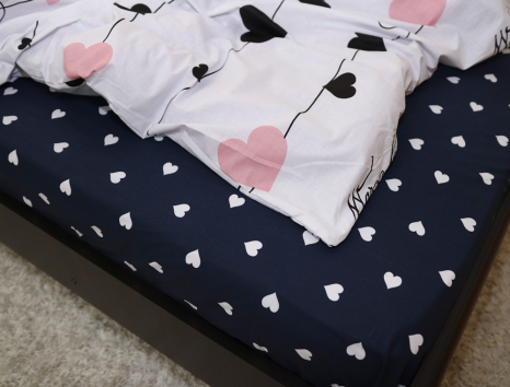 Двоспальний набір постільної білизни 180*220 із Бязі "Gold" №151520AB Черешенка™