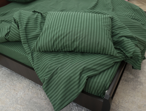 Полуторный набор постельного белья в полоску 150*220 из Бязи "Gold" №156616 Черешенка™