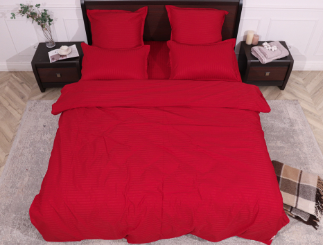 Евро макси набор постельного белья 200*230 из Страйп Сатина D-014