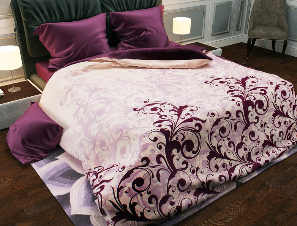 Двоспальний набір постільної білизни 180*220 із Бязі "Gold" №154013AB Черешенка™