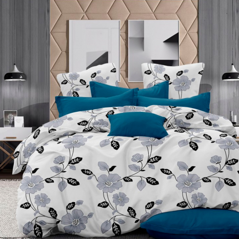 Тканина для постільної білизни Бязь "Gold" Lux GL1577Grey