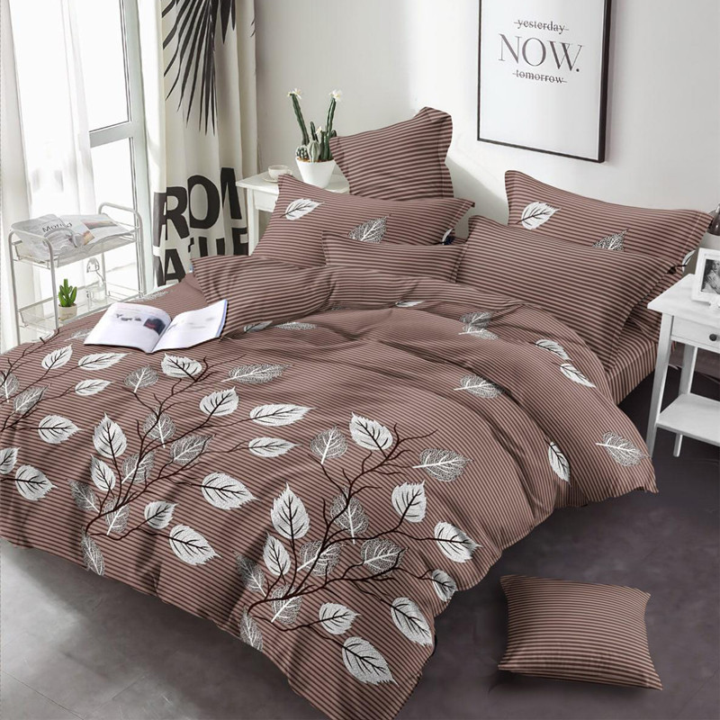 Тканина для постільної білизни Бязь "Gold" Lux GL1858brown (A+B) - (50м+50м)