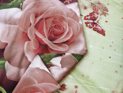 Євро-максі набір постільної білизни 200*220 із Ранфорсу №18858 Черешенка™