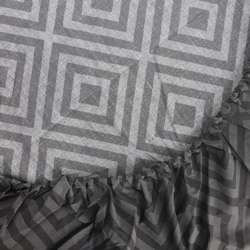 Простирадло на резинці (160*200*25) графіт ромб №127